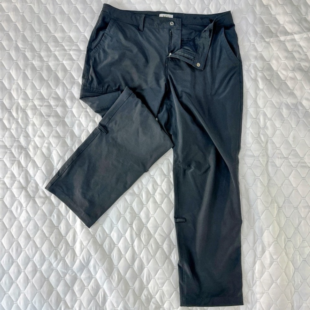 REI Co-op Hiking Pants Womens 14‎ Petite Black Good Sahara Convertible Utility